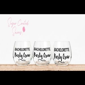Bachorelette Party Custom Stemless Wine Glasses